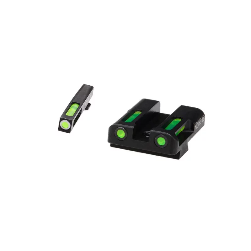 HIVIZ LiteWave H3 sight set for Glock with green tritium front and green fiber optic rear