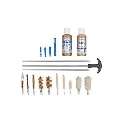 DAC Gunmaster 19-piece universal gun cleaning kit with brushes, rods, jags and cleaning fluids
