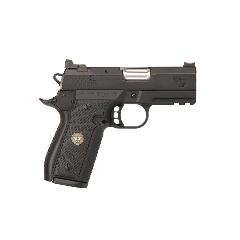 Wilson Combat EDC X9 2.0 9mm pistol black with G10 grips and fiber-optic front sight