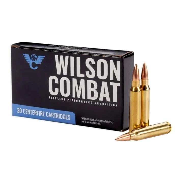 Wilson Combat Sierra MatchKing .223 Rem 69 gr HPBT ammunition box, 20 rounds