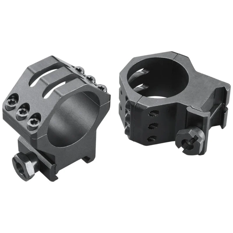 Weaver 30mm low tactical 6-hole scope rings matte black, aircraft-grade aluminum