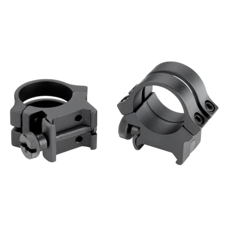 Weaver Quad Lock detachable scope rings matte black 1 inch high