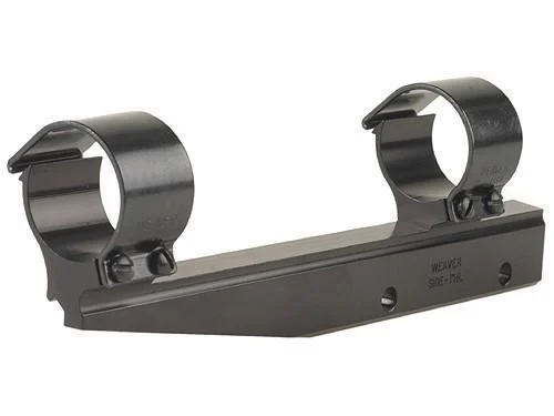 Weaver detachable side mount rings 1-inch high long black aluminum