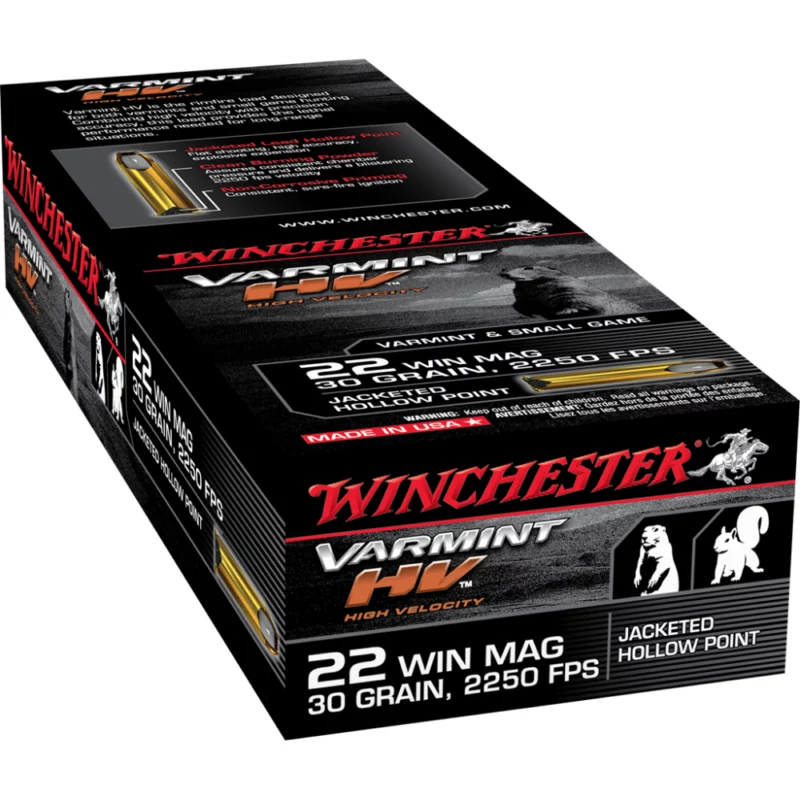 Winchester Supreme Varmint HV .22 WMR 30gr JHP 50-round box