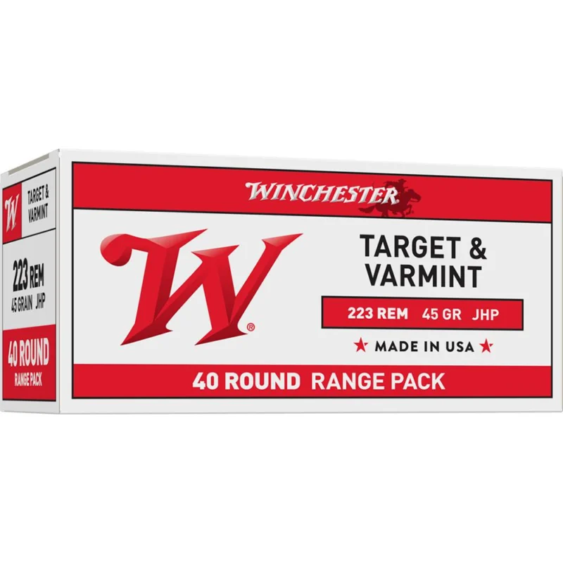 Winchester USA .223 Rem 45 gr JHP ammunition box (40 rounds)