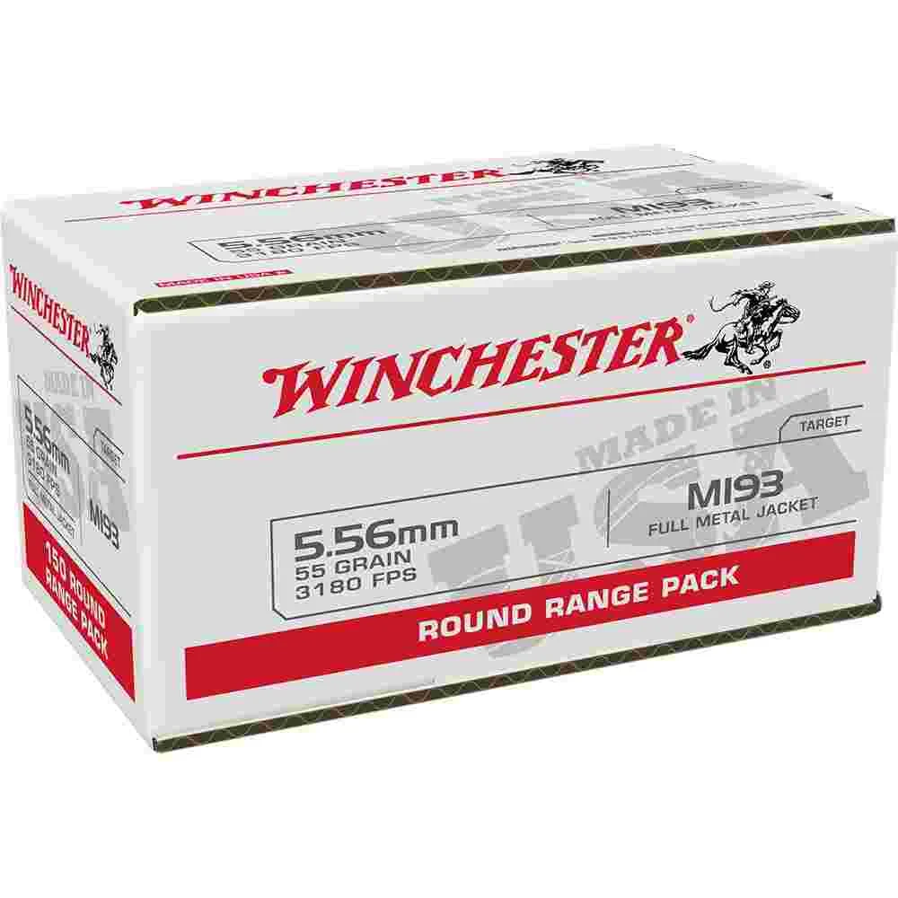 Winchester Lake City M193 5.56mm 55gr FMJ 100rd Box chester Lake City M193 5.56mm 55gr FMJ 100rd Box Ammo