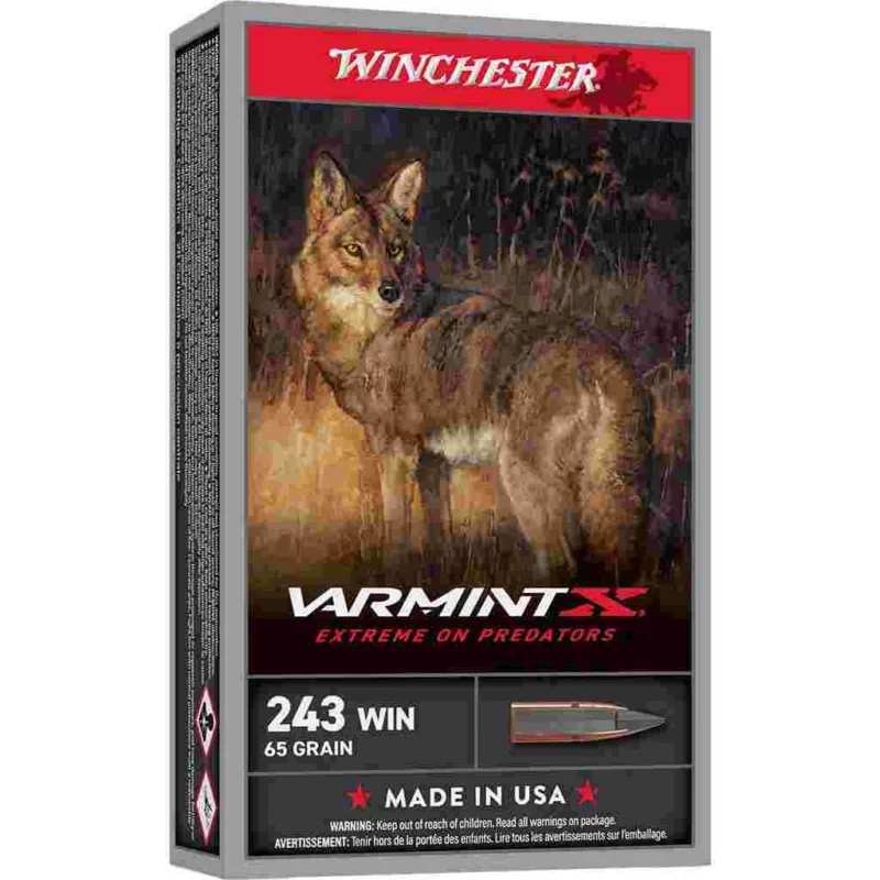 Winchester Varmint X .243 Win polymer tip ammunition 20-round box