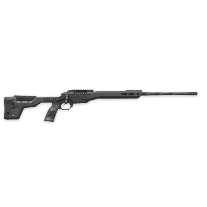 Weatherby 307 Alpine MDT 7MM PRC rifle with MDT HNT26 carbon/magnesium chassis and black Cerakote finish