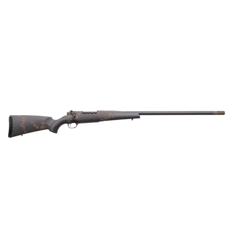 Weatherby Mark V Backcountry 2.0 Carbon 6.5 Weatherby RPM rifle with Peak 44 Blacktooth carbon stock