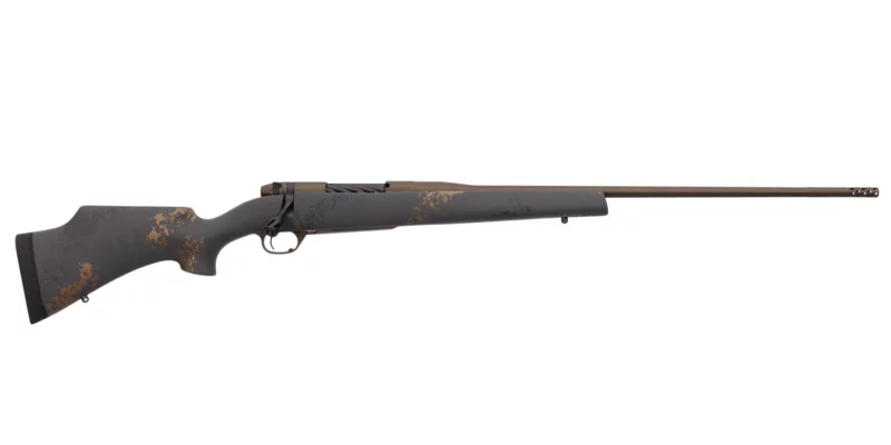 Weatherby Mark V Camilla Ultra Lightweight rifle in Midnight Bronze Cerakote with Monte Carlo fiberglass stock