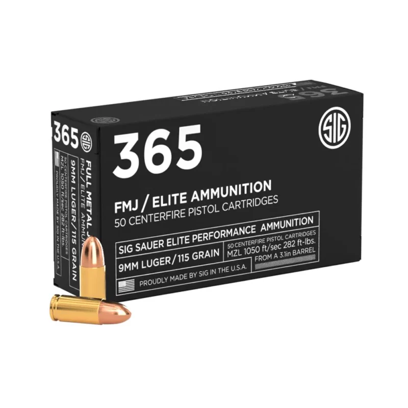 SIG Sauer Elite Ball 365 9mm 115gr FMJ box image
