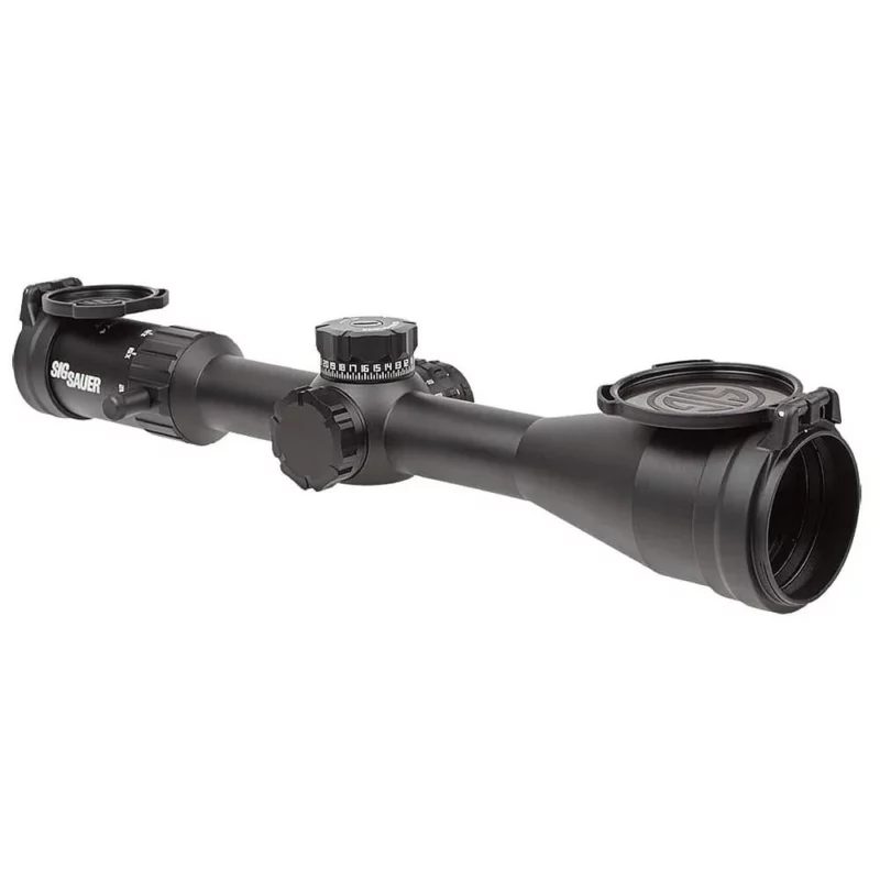Sig Sauer Whiskey4 2.5-10x42 30mm SFP illuminated Hellfire Quadplex rifle scope, black matte
