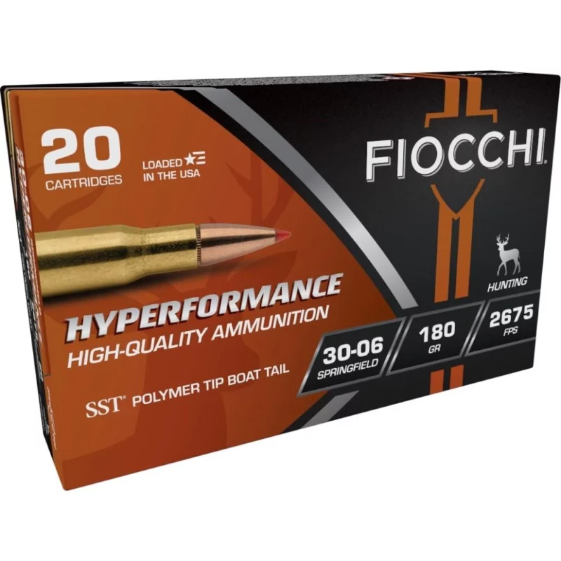 Fiocchi 30-06 Springfield 180gr Hornady SST polymer tip 20-round box