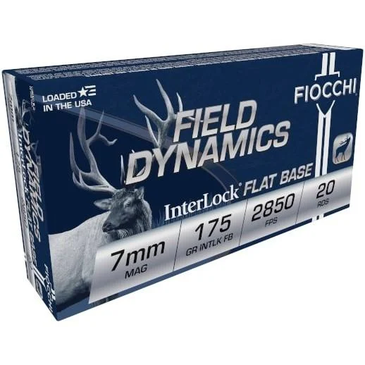 Fiocchi 7mm Remington Magnum 175 gr Jacketed Soft Point Interlock FB 20 rounds box