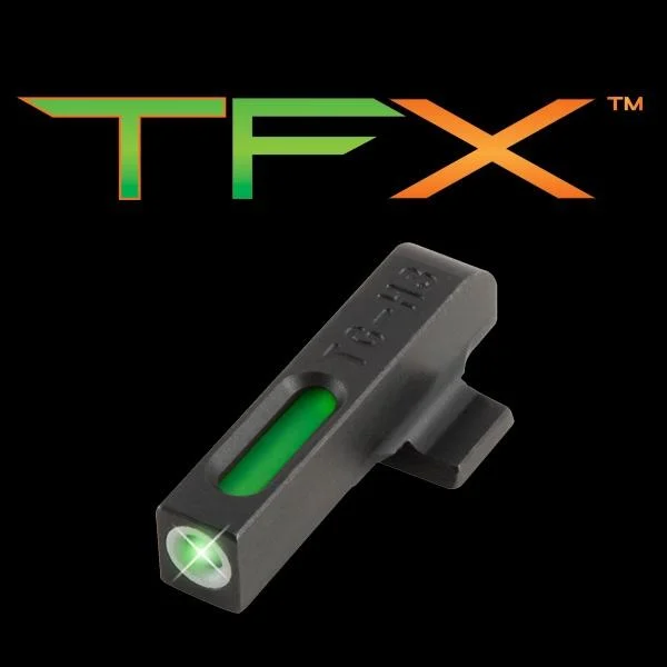 TRUGLO TFX Tritium/Fiber-Optic Day/Night Front Sight for Beretta PX4 Storm, white outline with green tritium