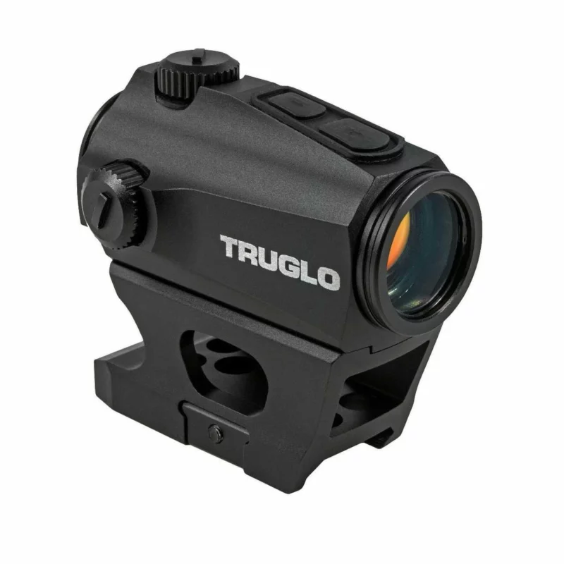 Truglo Ignite Mini 2 MOA green dot sight, 22mm objective, black, with high and low mounts