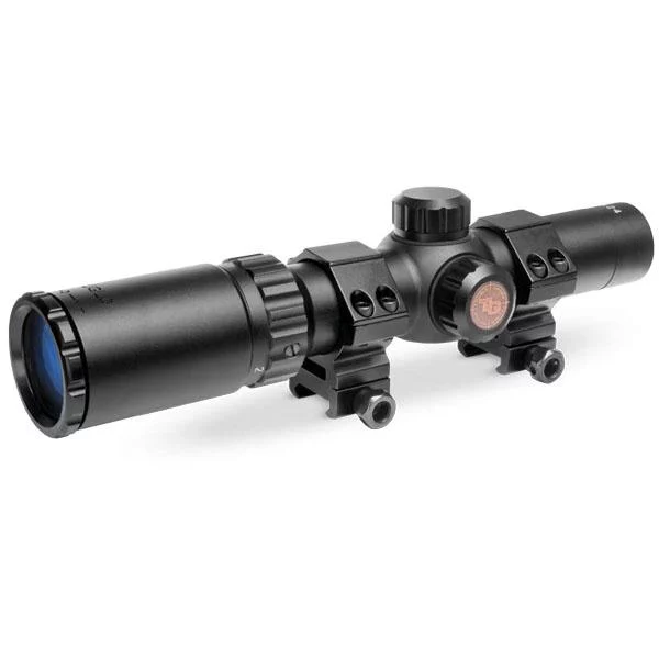 Truglo Tru-Brite 30 Hunter 1-4x24 30mm scope circle duplex matte black
