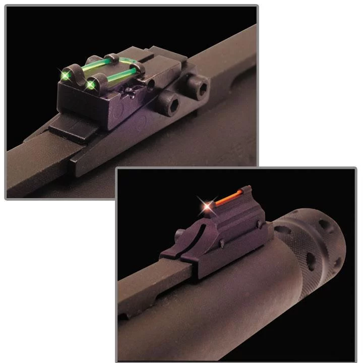 TRUGLO TG944B Pro-Series Magnum Gobble-Dot red front green rear fiber-optic vent-rib sight set