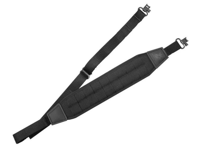 GrovTec Molle padded sling in black with sewn-in locking swivels, nylon construction