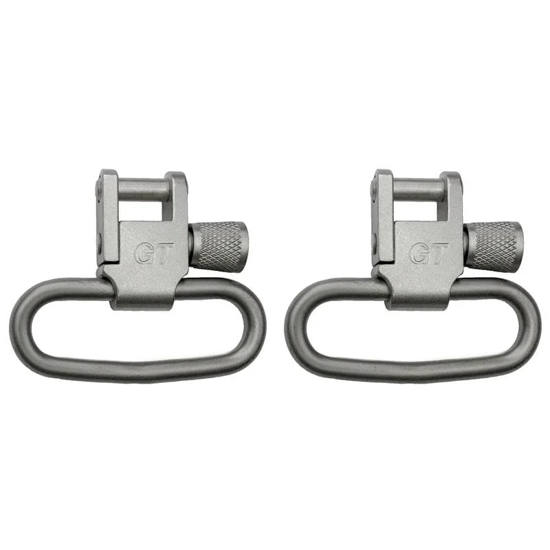 GrovTec 1.25-inch locking swivel set, satin nickel, pair