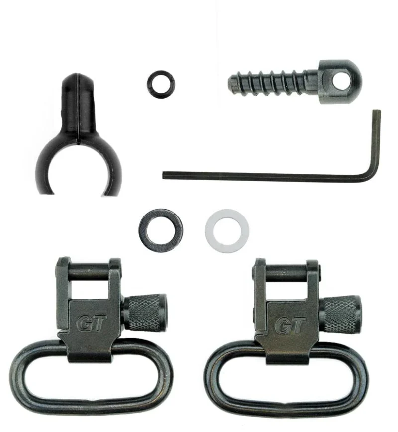 GrovTec two-piece barrel band swivel sets .585-.635 diameter black 2 per pack