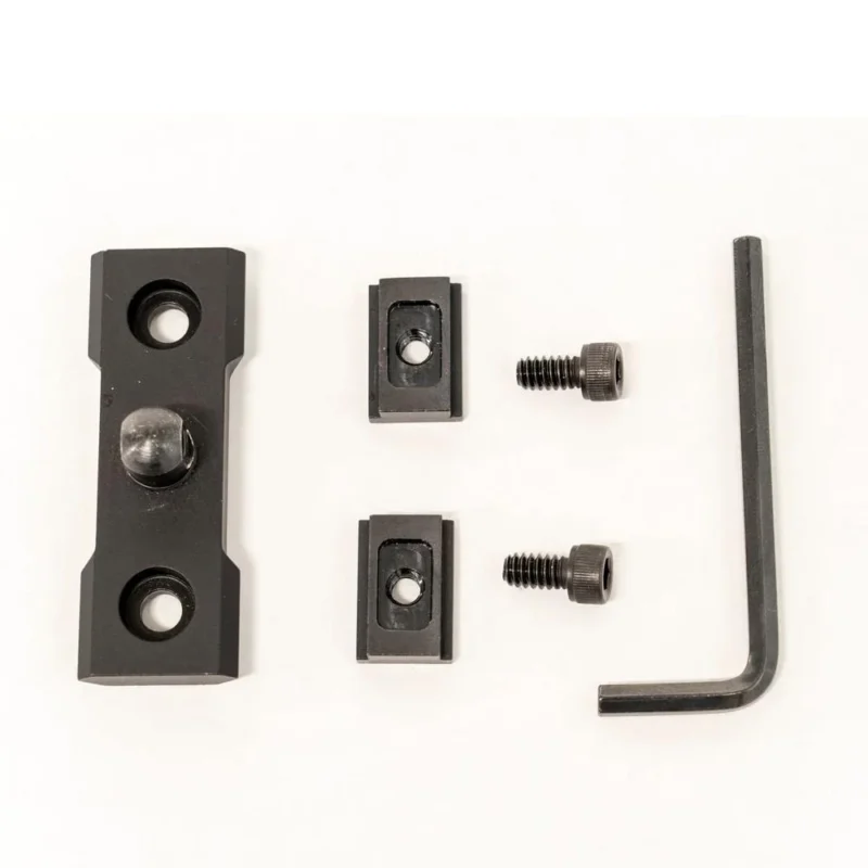GrovTec Anschutz T-Nut Rail Adaptor Set Black for converting Anschutz rails to Picatinny bipod mounts