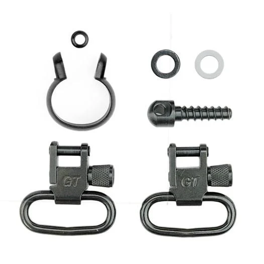 GrovTec one-piece barrel band swivel set, black, single swivel loop for full-band applications