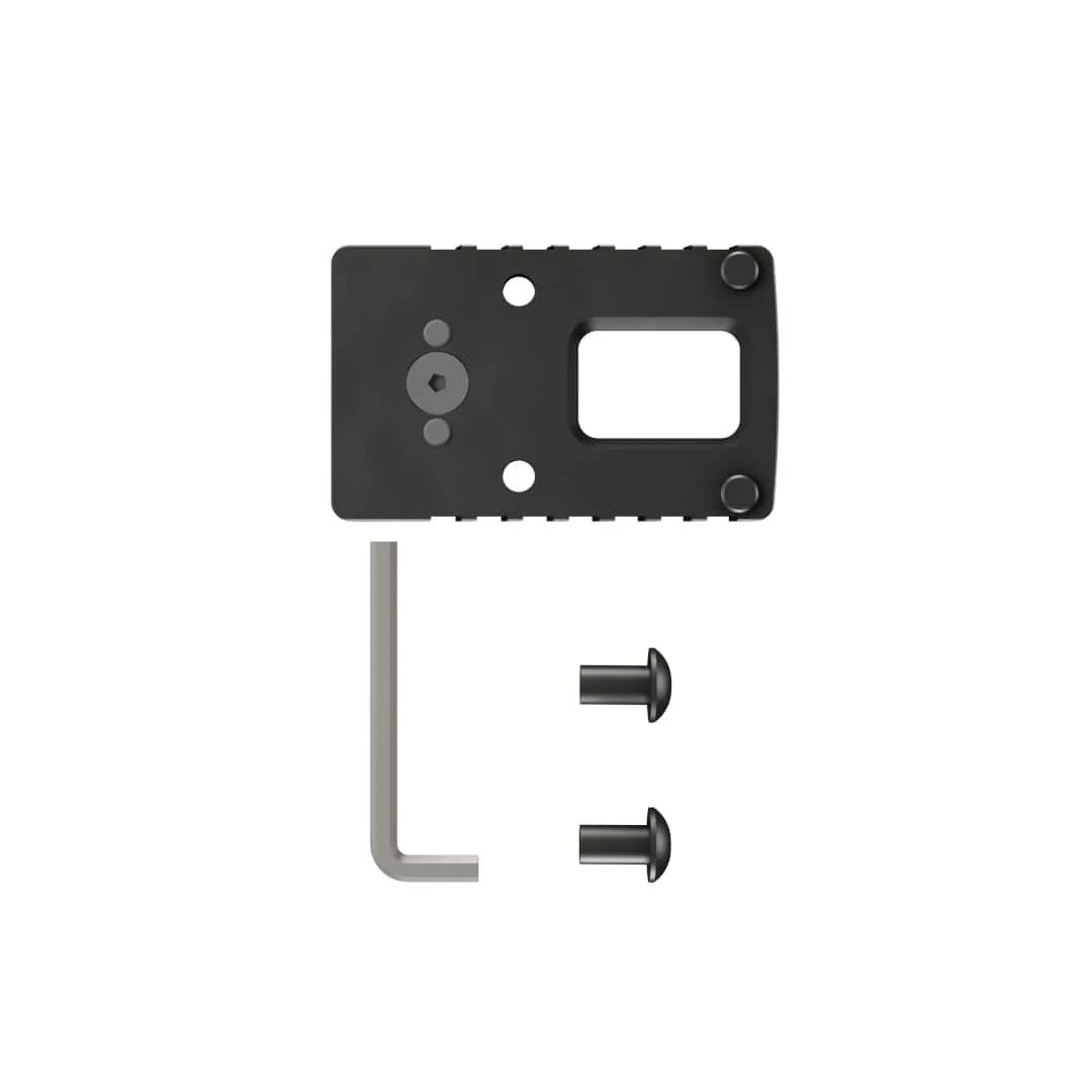 Century Arms Canik optic base plate (C) black for non-optic-ready Canik pistols, fits Trijicon RMR