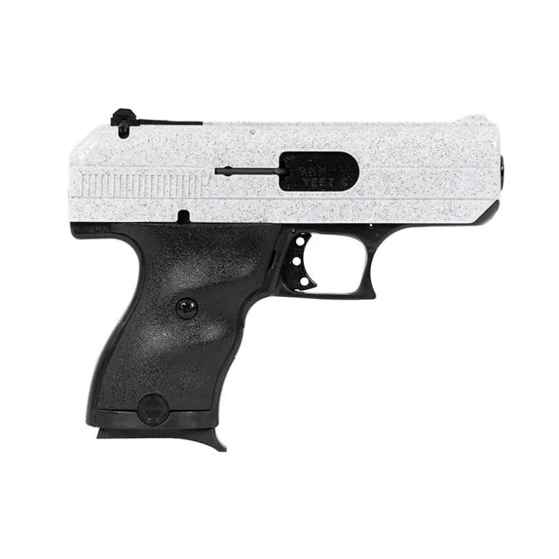 Hi-Point C9 9mm pistol with 3.5" white sparkle slide and black polymer frame