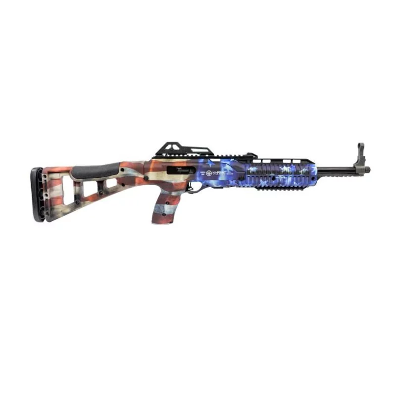 Hi-Point 995TSFLG 9mm carbine 16.5 inch Grand Union Flag stock black metal