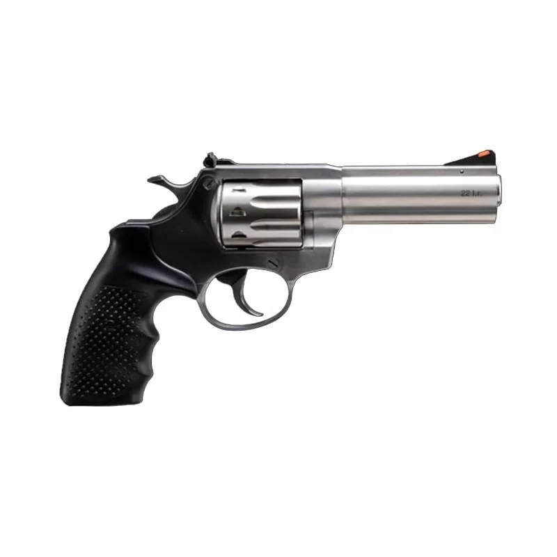 Armscor Rock Island AL22 .22 LR 4 in. stainless revolver with black rubber grip and 9-shot cylinder