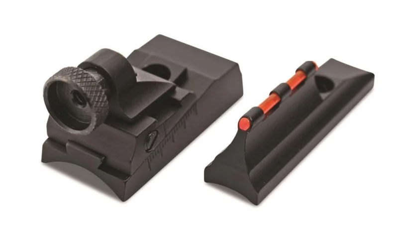 Traditions tapered peep sight with Williams alloy fiber optic front sight for Traditions tapered barrels