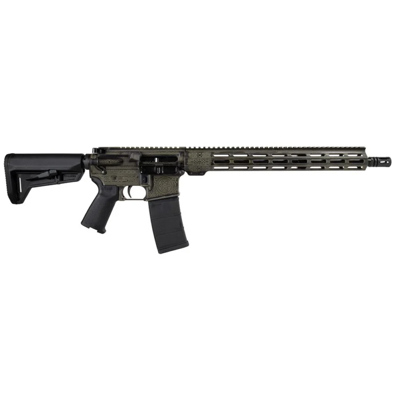 Shark Coast Tactical Celtic Deluxe AR-15 5.56mm NATO 16-inch barrel 30rd engraved Cerakote