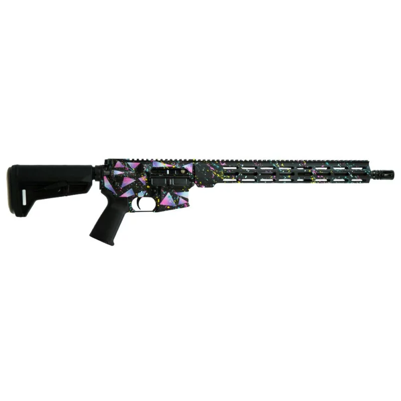 Shark Coast Tactical Retro Miami AR-15 5.56mm with 16-inch barrel and 15-inch M-LOK handguard