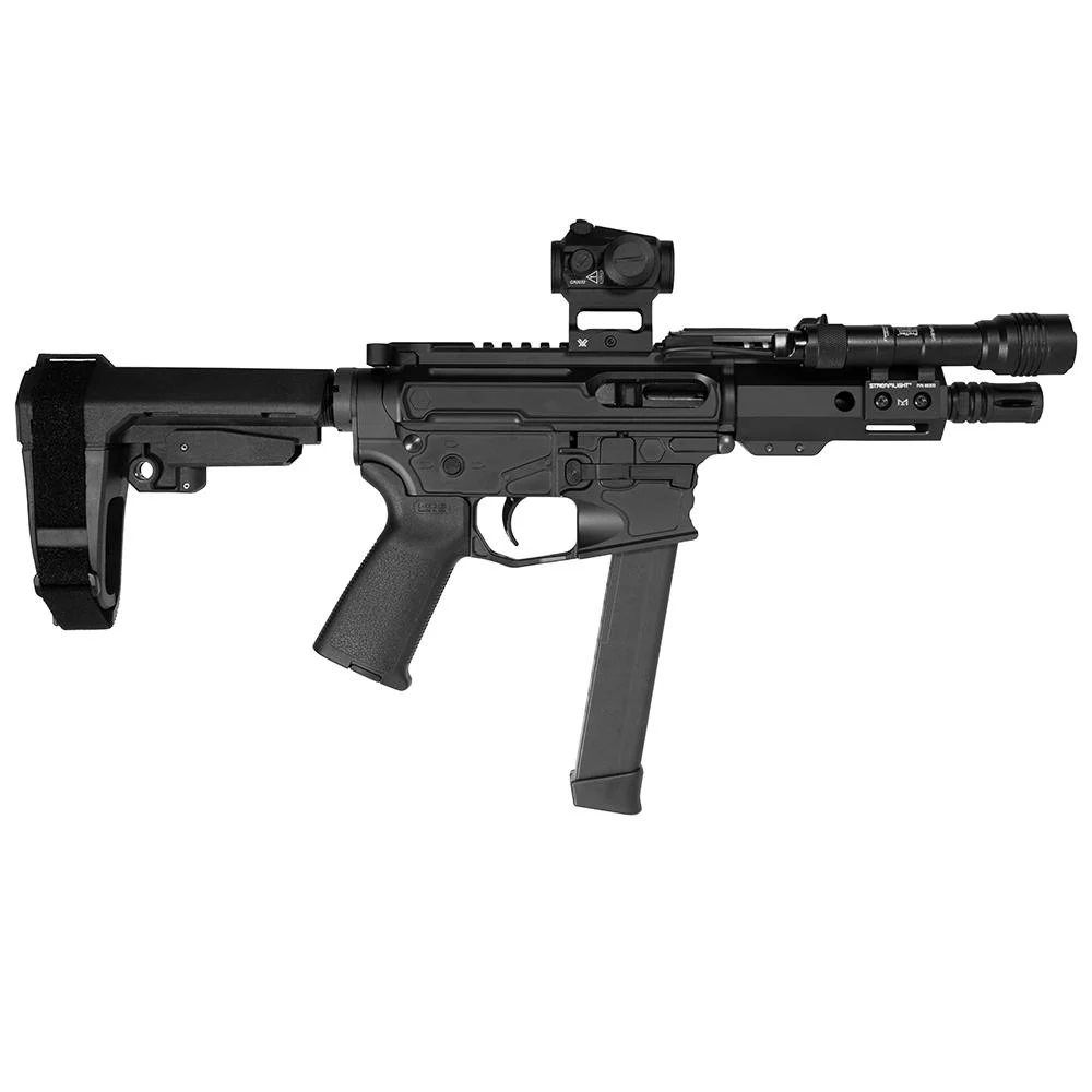 Shark Coast Tactical Midnight 9mm pistol bundle with Vortex Crossfire red dot and StreamLight ProTac light