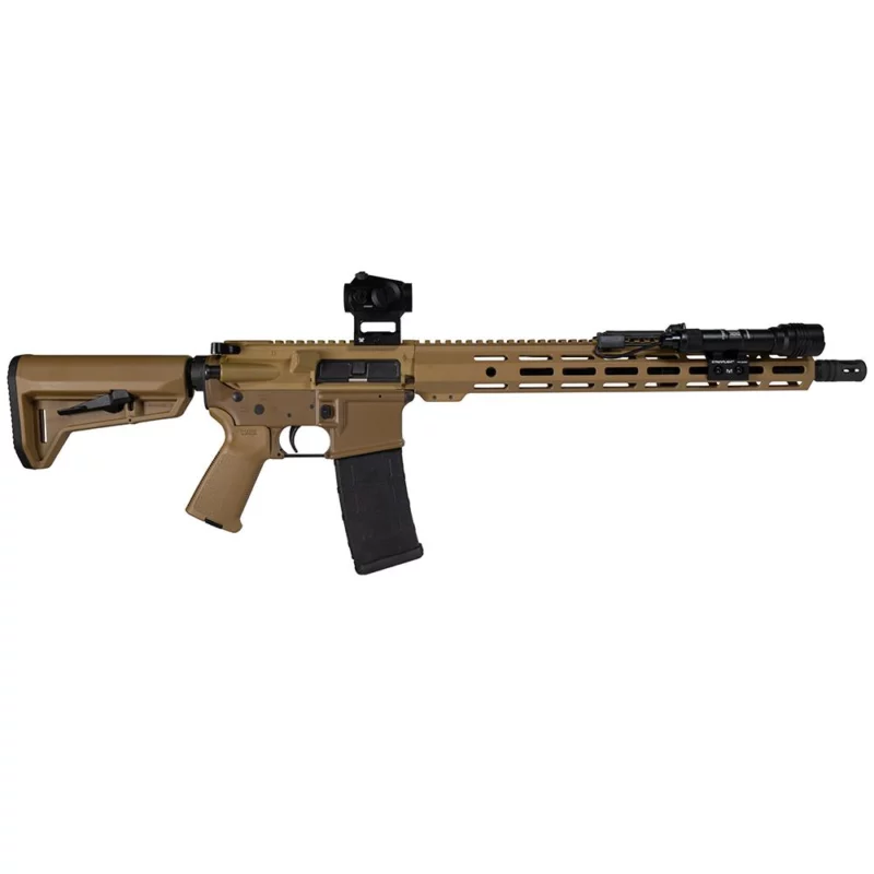 Shark Coast Tactical Sunrise AR-15 rifle 5.56mm 16-inch barrel Vortex Crossfire and StreamLight ProTac