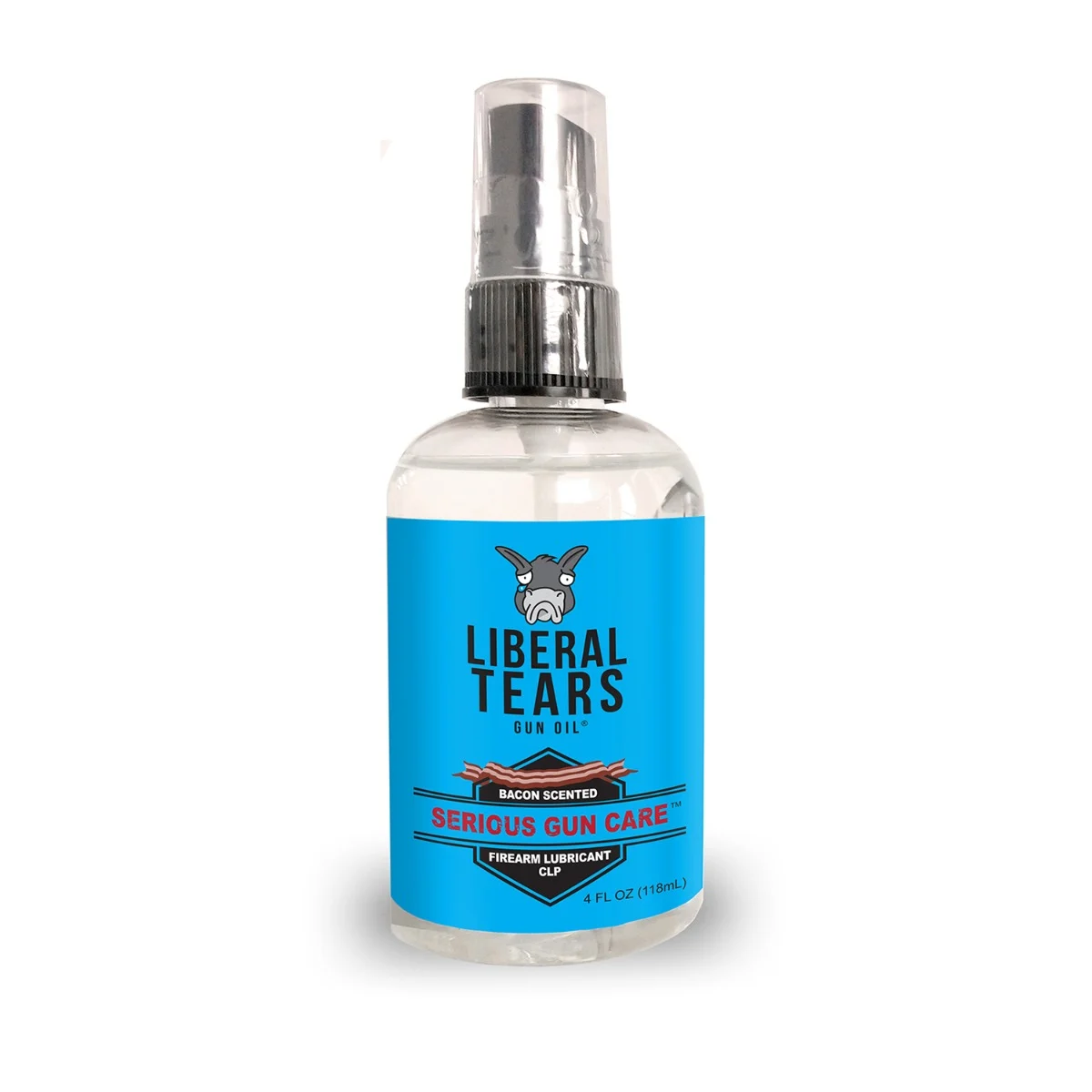 Liberal Tears Gun Oil 4oz bottle, bacon scented, clear oil