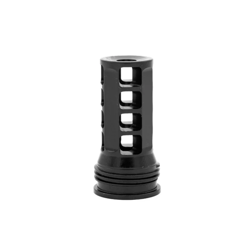 Huxwrx QD muzzle brake 5.56 1/2x28 black steel 2.3 in