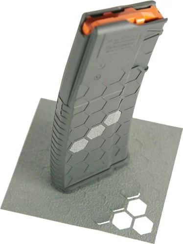 Hexmag gray grip tape sheet with 46 hex shapes for Hexmag magazines