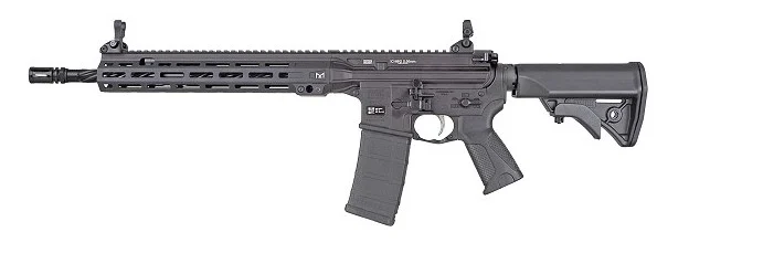 LWRC ICMKII 5.56 NATO rifle with 16.1 inch barrel, 30-round, black finish