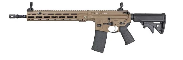 LWRC IC MKII 5.56 NATO 16 inch Flat Dark Earth rifle side view