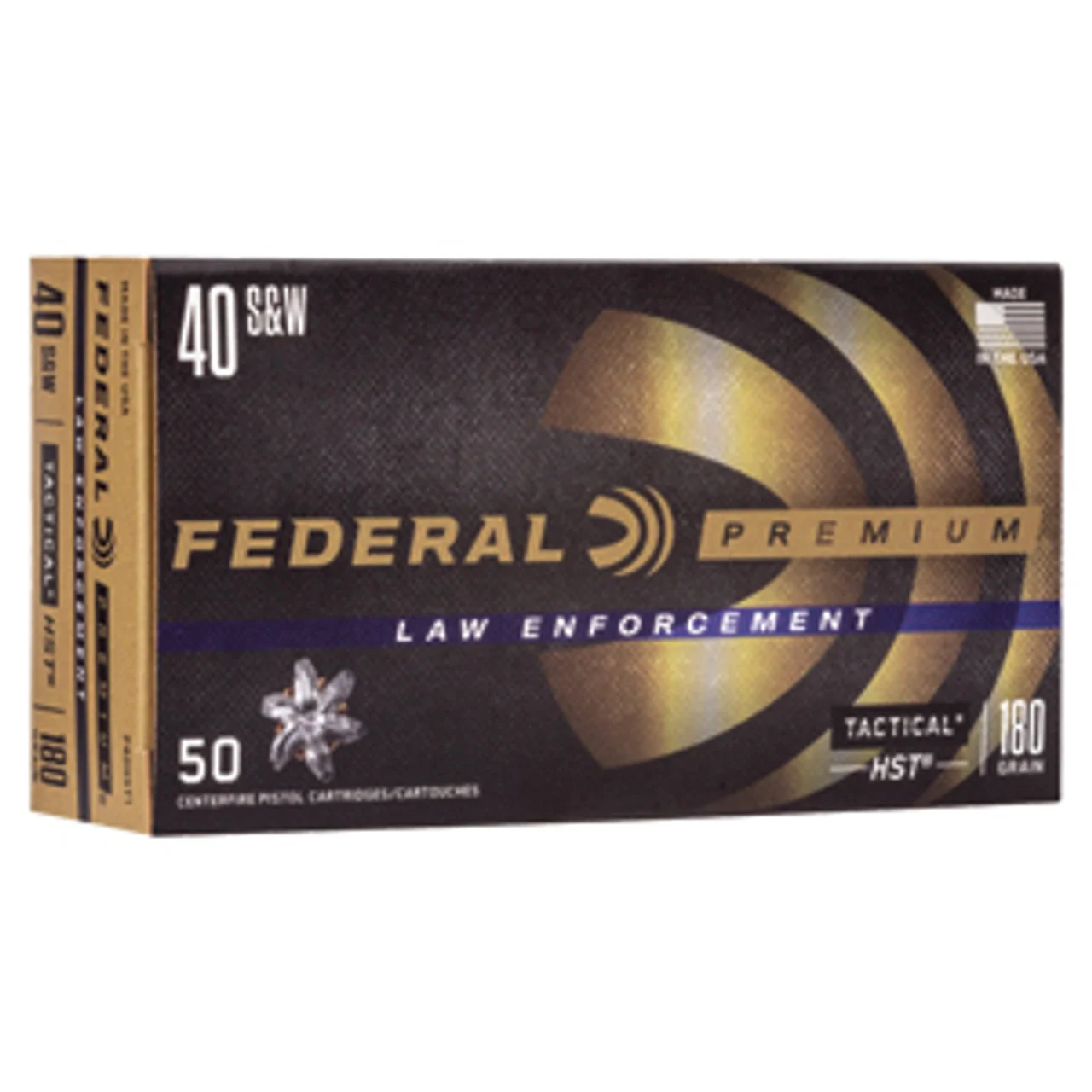 eral PREM 40 S&W 180GR HST JHP  50RD Box Ammo