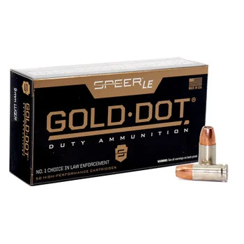 CCI Gold Dot 9mm 124gr GDHP ammunition 50‑round box