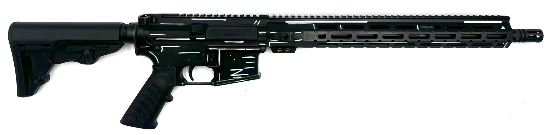 Zeus Arms Aether Darkside Stitch 5.56 rifle with 16-inch barrel and 30-round magazine