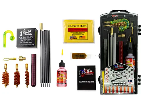 Pro-Shot Multi-GA Shotgun Cleaning Kit components for 12/20/28/410