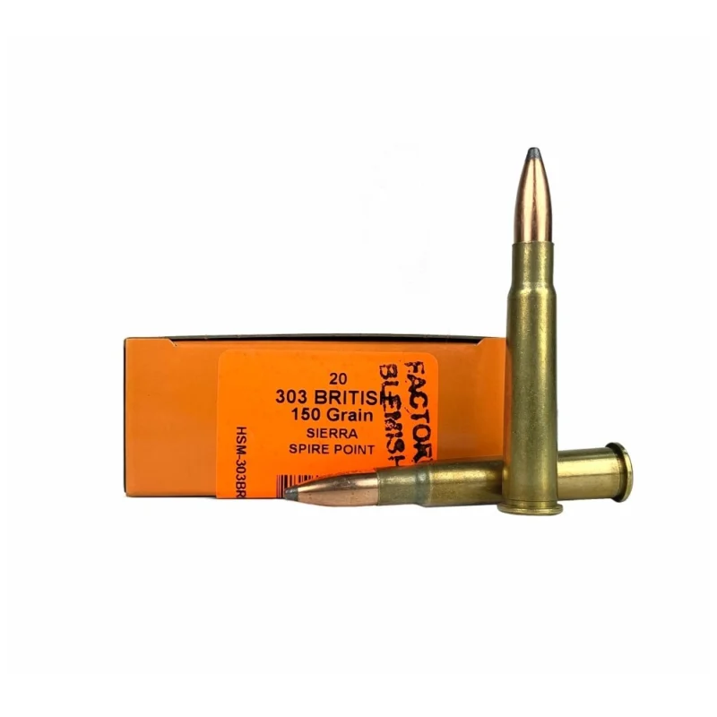 HSM 303 British 150gr Sierra Spire Point ammunition - 20rd box