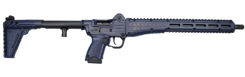 KelTec SUB2K G3 9mm Navy Blue semi-auto rifle with 15-round magazine — side view