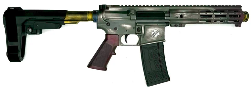 Zeus Arms Aether Boba Fett 5.56 AR-style pistol with 7.5-inch barrel and SBA3 brace