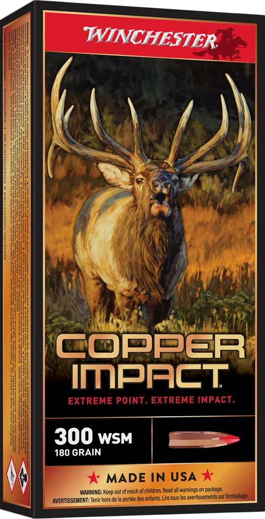Winchester Copper Impact 300 WSM 180gr lead-free ammunition 20 round box