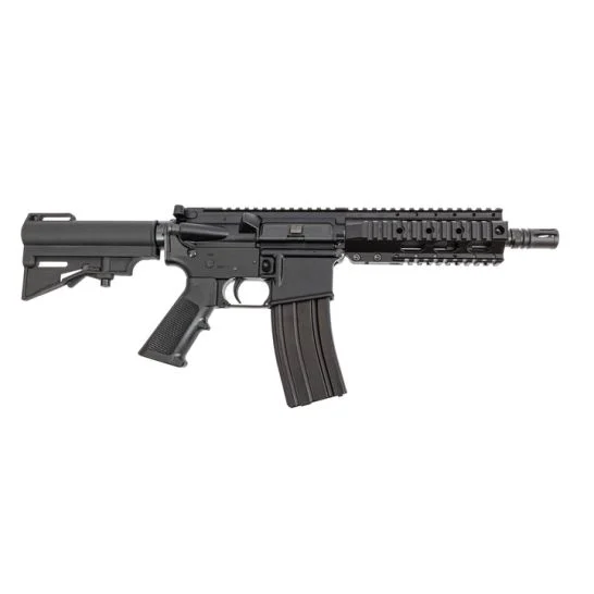 DPMS Kitty Kat .300 AAC Blackout 7.5in A4 quad rail pistol, black, with 30-round magazine